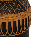 Βοηθητικο Τραπεζι Prilep HM18159.01 Fiber Cement Μαυρο & rattan--φ60x76,5υεκ - Image 9