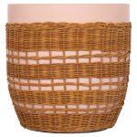 Βοηθητικο Τραπεζι Vilhena HM18166 Fiber Cement Ροζ-Rattan Φυσικο φ44.5x45υεκ. - Image 3