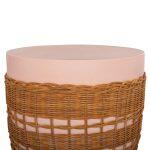 Βοηθητικο Τραπεζι Vilhena HM18166 Fiber Cement Ροζ-Rattan Φυσικο φ44.5x45υεκ. - Image 4