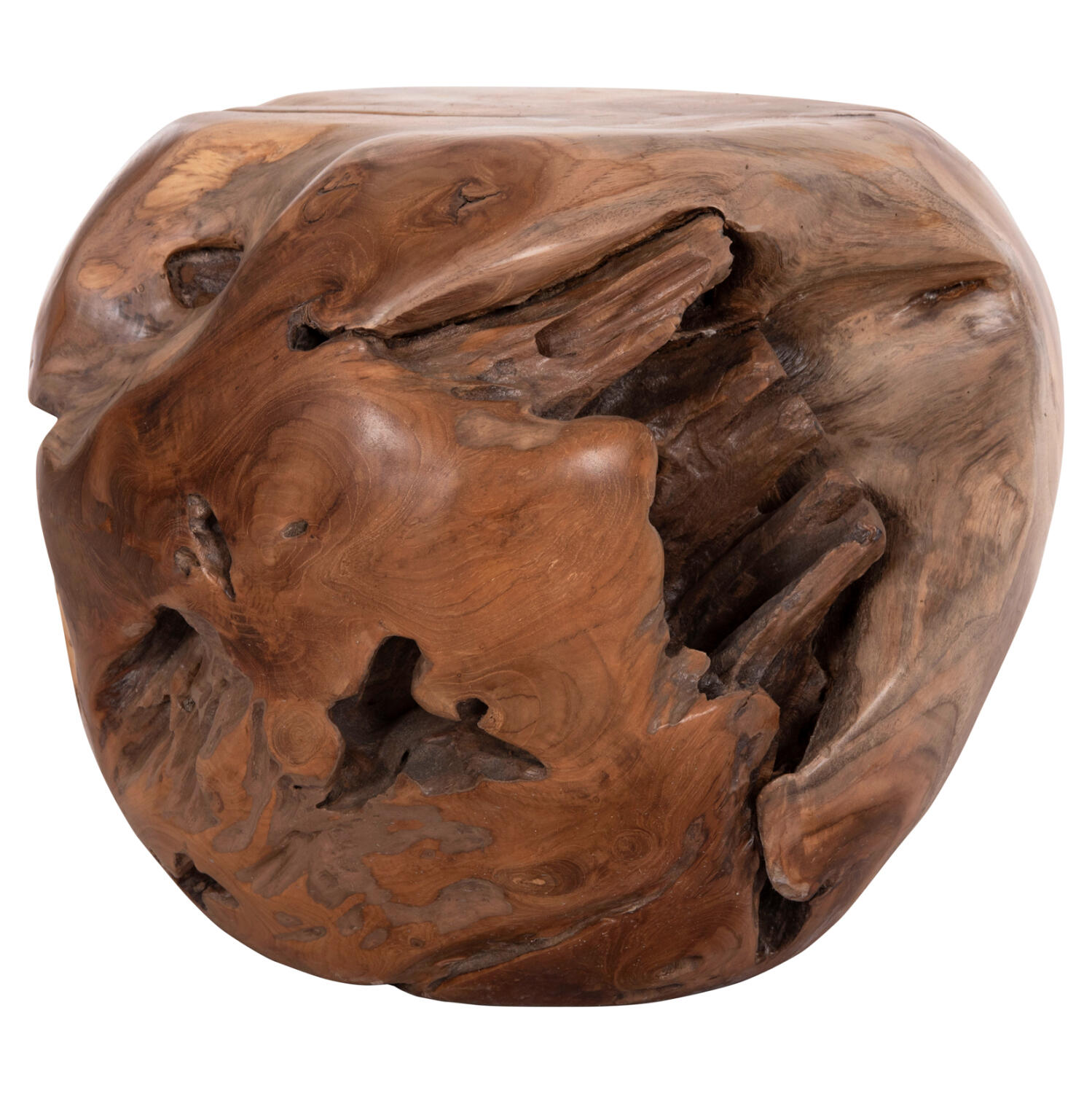 boithitiko-trapezi-fb918295-xylo-teak-fy Βοηθητικο Τραπεζι Loggy HM18295 Ξυλο Teak--Φυσικο 50x50x50υεκ. - Image 1