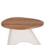 Βοηθητικο Τραπεζι Aida HM4692.02 Fiber Cement Λευκο--Ξυλο Teak Top 47x60x59υεκ - Image 4