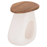 Βοηθητικο Τραπεζι Aida HM4692.02 Fiber Cement Λευκο--Ξυλο Teak Top 47x60x59υεκ - Image 7