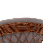 Βοηθητικο Τραπεζι Στρογγυλο Delia HM18167.03 Fiber Cement Γκρι & Rattan φ40x45υεκ - Image 7