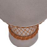 Βοηθητικο Τραπεζι Στρογγυλο Delia HM18167.03 Fiber Cement Γκρι & Rattan φ40x45υεκ - Image 9