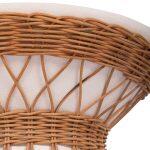 Βοηθητικο Τραπεζι Στρογγυλο Delia HM18167.02 Fiber Cement Λευκο & Rattan φ40x45υεκ - Image 9