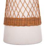 Βοηθητικο Τραπεζι Στρογγυλο Delia HM18167.02 Fiber Cement Λευκο & Rattan φ40x45υεκ - Image 10