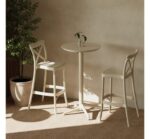 Capri 75-Beige Σκαμπό Μπαρ Πολυπροπυλενίου - Image 3