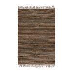 Χαλι Fylliana Jute Μαυρο-Καφε Χρωμα 120x180εκ