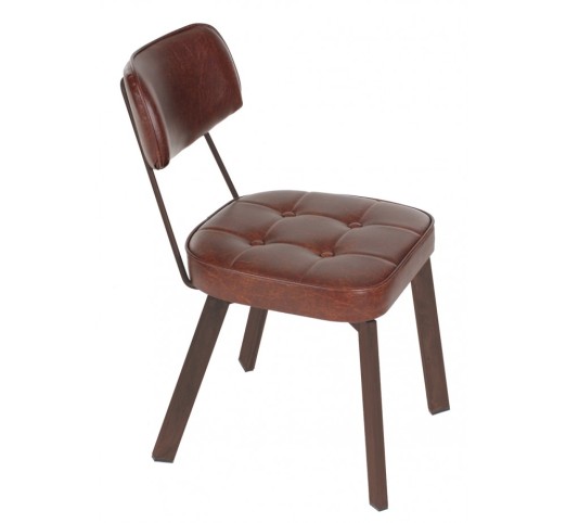 corner-s-metallike-karekla-1269-20660 Corner-S Brown Καρέκλα Μεταλλική - Image 1
