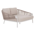 Daybed Σειρα Xantion HM6474.02 Λευκο Αλουμινιο--Σχοινι--Olefin 157x147x88υεκ