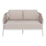 Daybed Σειρα Xantion HM6474.02 Λευκο Αλουμινιο--Σχοινι--Olefin 157x147x88υεκ - Image 3