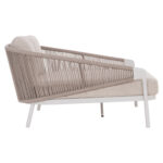 Daybed Σειρα Xantion HM6474.02 Λευκο Αλουμινιο--Σχοινι--Olefin 157x147x88υεκ - Image 4