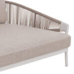 Daybed Σειρα Xantion HM6474.02 Λευκο Αλουμινιο--Σχοινι--Olefin 157x147x88υεκ - Image 8