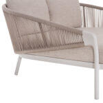 Daybed Σειρα Xantion HM6474.02 Λευκο Αλουμινιο--Σχοινι--Olefin 157x147x88υεκ - Image 9