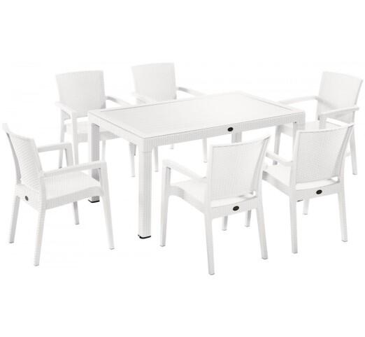defence-trapezaria-150x90-1265-47556 Defence Τραπεζαρία 150x90cm Λευκή - Image 1