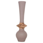 Διακοσμητικο Βαζο Δαπεδου Nebula HM4660.05M Fiber Cement Taupe--Ξυλο Τεακ φ45x148υεκ - Image 3