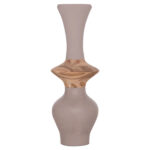 Διακοσμητικο Βαζο Δαπεδου Nebula HM4660.05S Fiber Cement Taupe--Ξυλο Τεακ φ45x115υεκ - Image 3