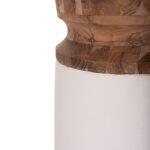 Διακοσμητικο Βαζο Δαπεδου Linter HM4662.02S Fiber Cement Λευκο--Ξυλο Τεακ φ34x60υεκ. - Image 5