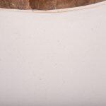 Διακοσμητικο Βαζο Δαπεδου Linter HM4662.02S Fiber Cement Λευκο--Ξυλο Τεακ φ34x60υεκ. - Image 6