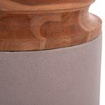 Διακοσμητικο Βαζο Δαπεδου Linter HM4662.05L Fiber Cement Γκρι Ματ--Ξυλο Τεακ φ41x47υεκ - Image 6