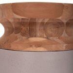 Διακοσμητικο Βαζο Δαπεδου Linter HM4662.05S Fiber Cement Γκρι Ματ--Ξυλο Τεακ φ34x60υεκ - Image 8