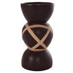 Διακοσμητικο Βαζο Δαπεδου Maynard HM4672.07L Terracotta Σοκολατι-Rattan φ32x62.5υεκ - Image 8