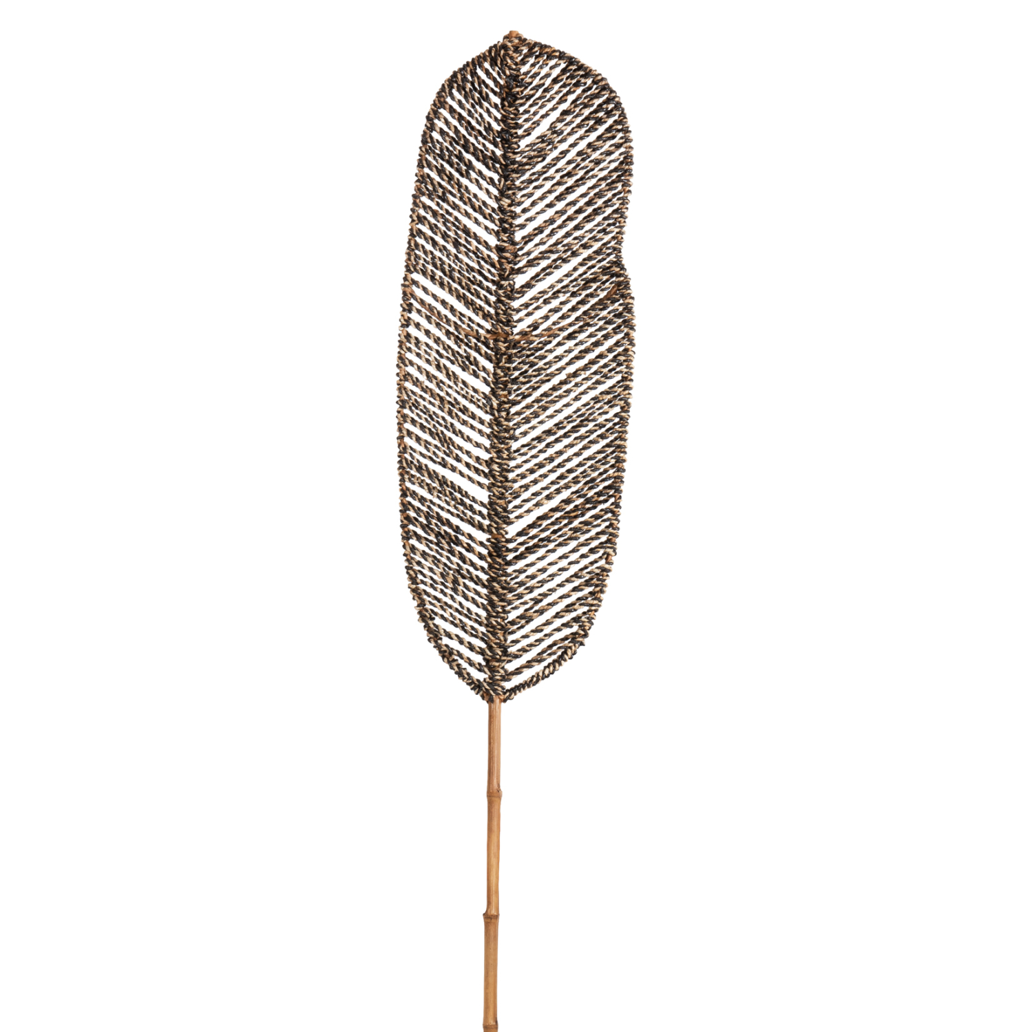 diakosmitiko-fyllo-apo-bamboo-kai-seagra Διακοσμητικο Φυλλο Απο Βαμβοο Και Seagrass Μαυρο Φυσικο HM7823.02 30x200x3yεκ. - Image 1