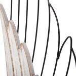 Διακοσμητικο Τοιχου Σετ 2τμχ Φτερα HM4223 MDF Σε Λευκο-Μαυρο Μεταλλο 39x1,5x92υ Εκ. - Image 7