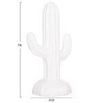 Διακοσμητικος Κακτος Δαπεδου Cactus HM4386.02S Γυψος Σε Λευκο 42x30x74υεκ - Image 2