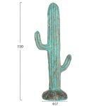 Διακοσμητικος Κακτος Δαπεδου Cactus HM4386.03L Γυψος Σε Τιρκουαζ 63x37x150υεκ. - Image 2