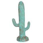 Διακοσμητικος Κακτος Δαπεδου Cactus HM4386.03M Γυψος Σε Τιρκουαζ 54x34x103υεκ.