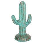 Διακοσμητικος Κακτος Δαπεδου Cactus HM4386.03S Γυψος Σε Τιρκουαζ 42x30x74υεκ.