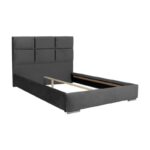 Διπλο Κρεβατι Fylliana Berlin Γκρι Χρωμα Υφασματος 175x214x115εκ(160*200) - Image 3