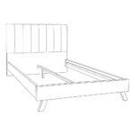 Διπλο Κρεβατι Fylliana Oslo Ανθρακι Χρωμα 173x214x118εκ (160x200) - Image 8