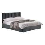 Διπλο Κρεβατι Fylliana Palermo Γκρι Χρωμα Υφασματος 175x214x115εκ (160x200) - Image 2