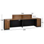 Επαγγελματικο Γραφειο Υποδοχης Supreme 328x63x108 HM2359 - Image 2
