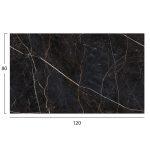 Επιφανεια Τραπεζιου HPL Ορθογωνια HM5840.34 Black Marble 120x80εκ. - Image 3