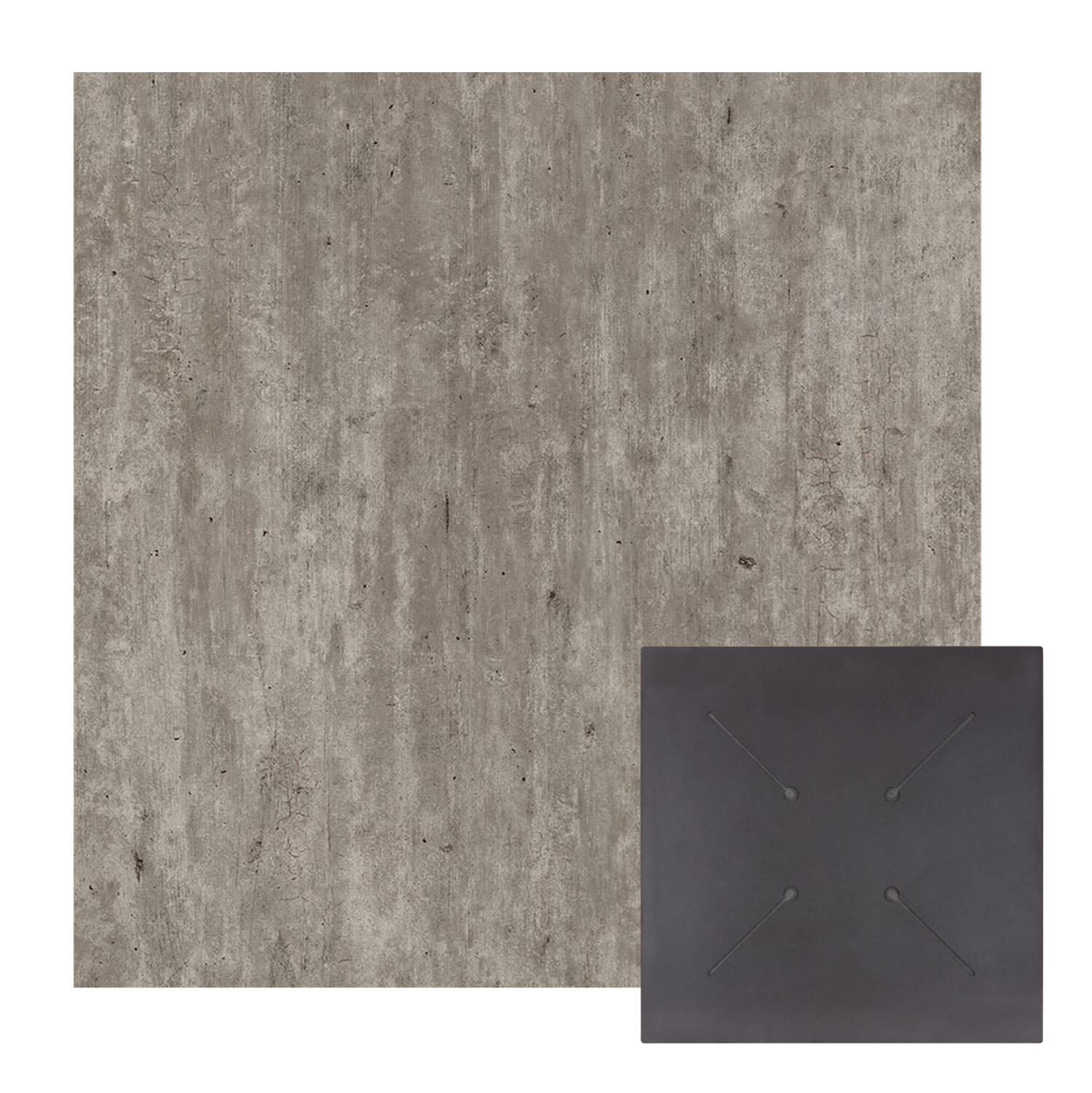epifaneia-trapezioy-hpl-tetragoni-fb9583 Επιφανεια Τραπεζιου HPL Τετραγωνη HM5839.37 Concrete 80x80εκ. - Image 1