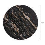 Επιφανεια Τραπεζιου φ60χ2.5εκ. 5787 Werzalit Black Gold Marble HM5227.15 - Image 2