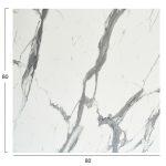 Επιφανεια Τραπεζιου Τετραγωνη HPL HM5839.31 White Marble 80x80εκ - Image 5