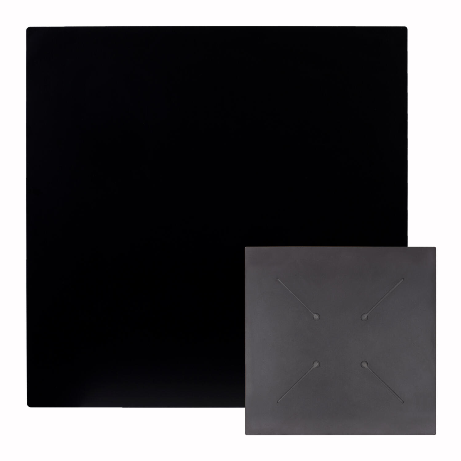 epifaneia-trapezioy-tetragoni-hpl-fb9583 Επιφανεια Τραπεζιου Τετραγωνη HPL HM5839.21 Μαυρο 80χ80εκ - Image 1