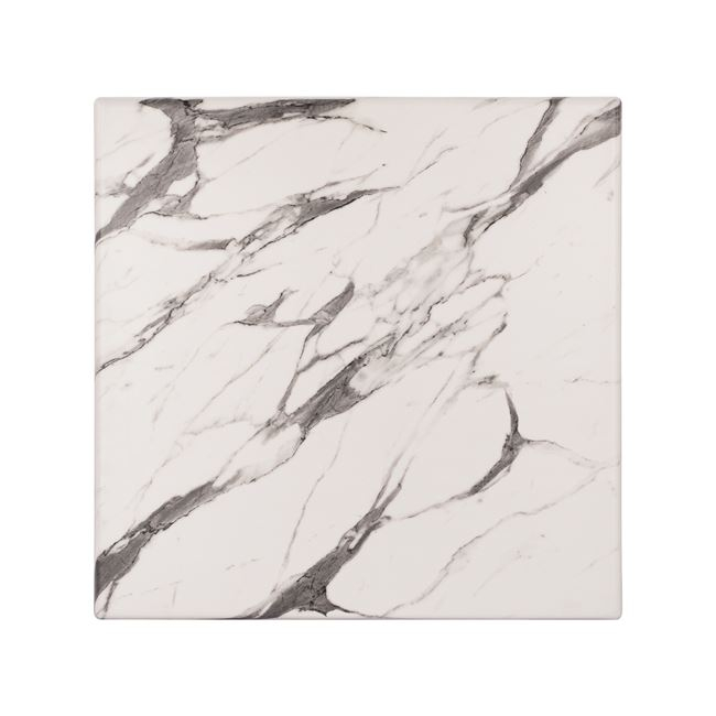 epifaneia-trapezioy-werzalit-60ch60-marb Επιφανεια Τραπεζιου Werzalit 60χ60χ3.5εκ. Marble White-Grey 5657 HM5229.11 - Image 1
