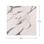 Επιφανεια Τραπεζιου Werzalit 70χ70χ3.5εκ. Marble White-Grey 5657 HM5230.11 - Image 2