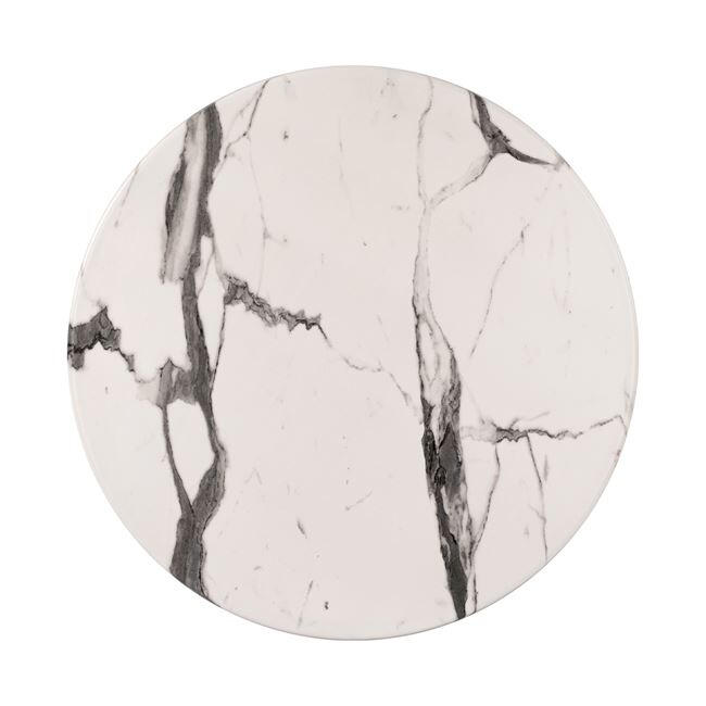epifaneia-trapezioy-werzalit-f70-marble- Επιφανεια Τραπεζιου φ70χ2.5εκ. Werzalit Marble White-Grey 5657 HM5228.11 - Image 1