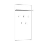 Επιπλο Χωλ Como Civ Γκρι Concrete 67x20x137εκ Fxtr - Image 4