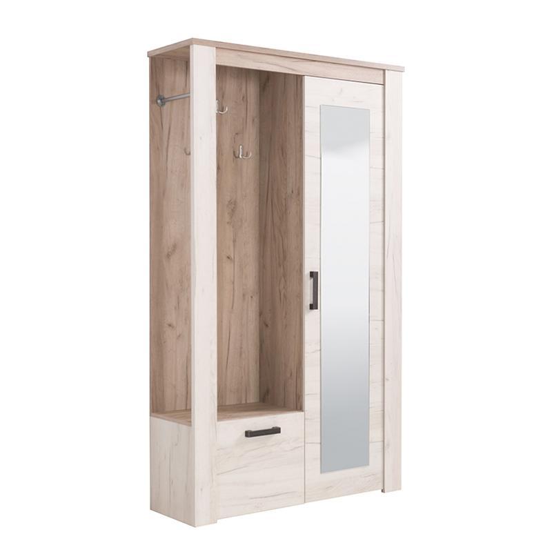 epiplo-chol-kent-ps-grey-oak-white-oak-1143651951658322308 Επιπλο Χωλ Kent Ps Grey Oak-Λευκο Oak Χρωμα 114x37x195εκ - Image 1