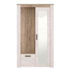 Επιπλο Χωλ Kent Ps Grey Oak-Λευκο Oak Χρωμα 114x37x195εκ - Image 3