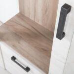 Επιπλο Χωλ Kent Ps Grey Oak-Λευκο Oak Χρωμα 114x37x195εκ - Image 7