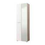 Επιπλο Χωλ Με Καθρεφτη Beny 2k Og Grey-Λευκη Λακα 60x35x192,5εκ Fxtr