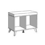 Επιπλο Χωλ Umbria Kom Grey Oak 68x35x47,5εκ - Image 3